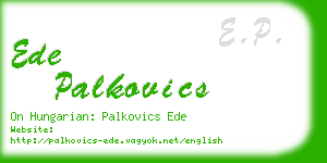 ede palkovics business card